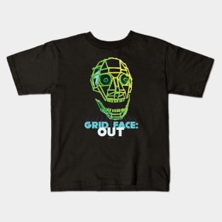 GRID FACE: OUT Kids T-Shirt